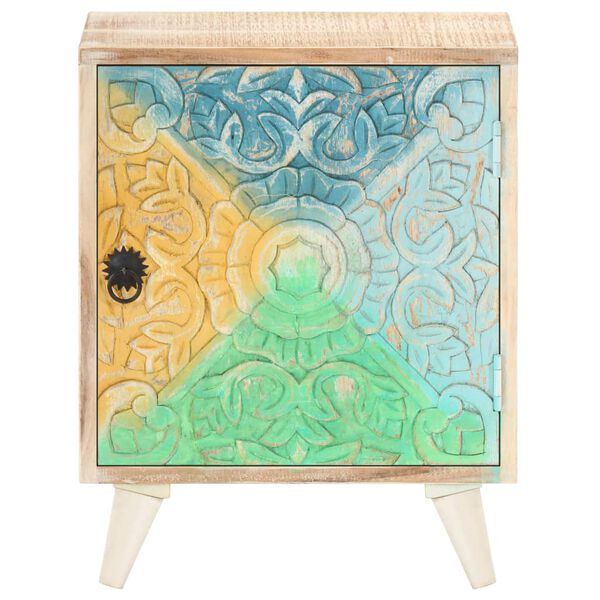 vidaXL Vyřez&aacute;van&yacute; nočn&iacute; stolek 40 x 30 x 50 cm masivn&iacute; ak&aacute;ciov&eacute; dřevo