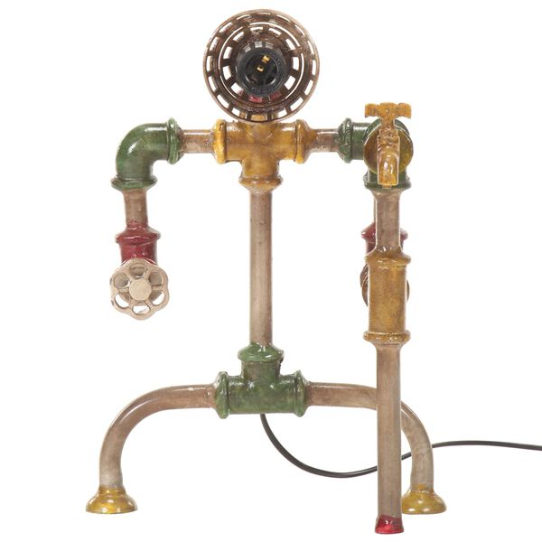 vidaXL Industriální stojací lampa Vodovodní trubky železo