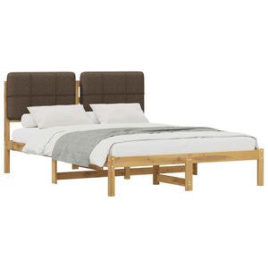 vidaXL R&aacute;m postele s čalouněn&yacute;m čelem Bělen&aacute; a taupe 160 x 200 cm