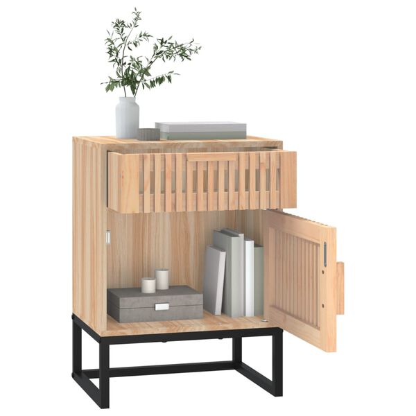 vidaXL Noční stolek 40 x 30 x 55,5 cm kompozitní dřevo a železo