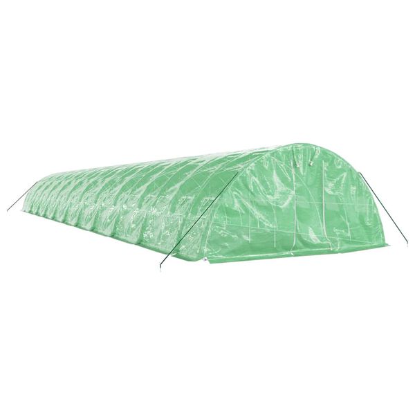 vidaXL Sklen&iacute;k s ocelov&yacute;m r&aacute;mem zelen&yacute; 110 m&sup2; 22 x 5 x 2,3 m