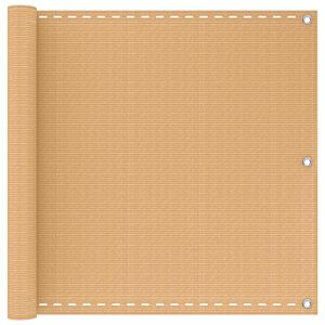 vidaXL Balkonov&aacute; clona Obd&eacute;ln&iacute;kov&yacute; 75 x 300 cm HDPE a hlin&iacute;k P&iacute;skov&aacute;