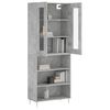 vidaXL Skř&iacute;ň highboard betonově &scaron;ed&aacute; 69,5x34x180 cm kompozitn&iacute; dřevo