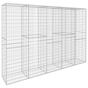 vidaXL Gabionov&aacute; zeď s v&iacute;kem pozinkovan&aacute; ocel 300 x 50 x 200 cm