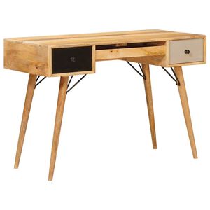 vidaXL Stůl na psan&iacute; Hněd&aacute; 110 x 55 x 76 cm Masivn&iacute; mangov&eacute; dřevo