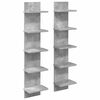 vidaXL N&aacute;stěnn&aacute; polička 2 pcs Betonově &scaron;ed&aacute; 22 x 15 x 100 cm