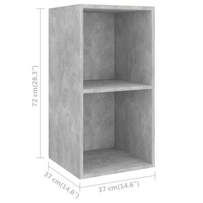 vidaXL Nástěnné TV skříňky 2 ks betonově šedé kompozitní dřevo