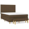 vidaXL Box spring postel s matrac&iacute; tmavě hněd&aacute; 140x200 cm textil