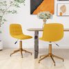 vidaXL Otočn&eacute; j&iacute;deln&iacute; židle 2 ks hořčicově žlut&eacute; samet