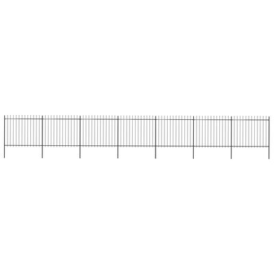 vidaXL Zahradní plot s hroty ocelový 11,9 x 1,5 m černý