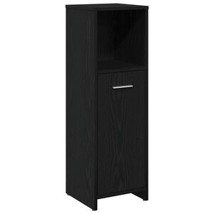 vidaXL Sada koupelnov&eacute;ho n&aacute;bytku 4 pcs Čern&yacute; dub Kompozitn&iacute; dřevo