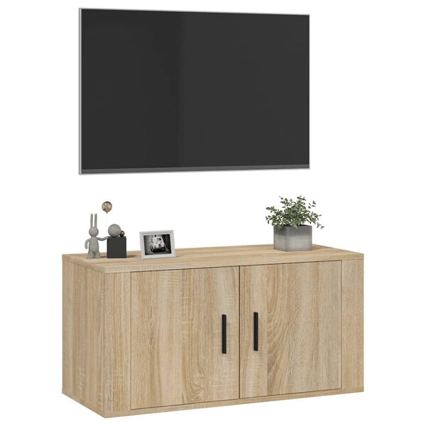 vidaXL N&aacute;stěnn&aacute; TV skř&iacute;ňka dub sonoma 80 x 34,5 x 40 cm