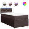 vidaXL Box spring postel s matrac&iacute; tmavě hněd&aacute; 100 x 200 cm textil