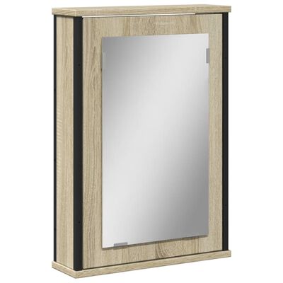 vidaXL Koupelnová skříňka se zrcadlem dub sonoma 42x12x60 cm kompozit