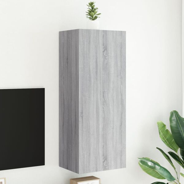 vidaXL N&aacute;stěnn&aacute; TV skř&iacute;ňka &scaron;ed&aacute; sonoma 40,5x30x102 cm kompozitn&iacute; dřevo