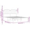 vidaXL Kovov&yacute; r&aacute;m postele s čelem b&iacute;l&yacute; 150 x 200 cm