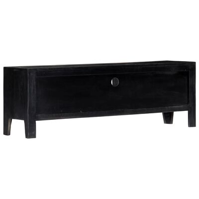 vidaXL TV stolek černý 118 x 30 x 40 cm masivní mangovníkové dřevo
