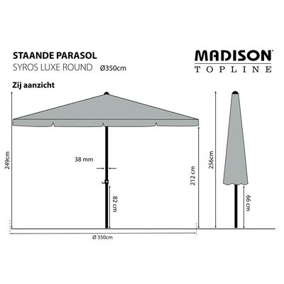 Madison Slunečník Syros Luxe 350 cm kulatý taupe