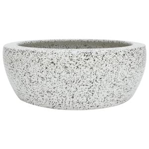 vidaXL Umyvadlo na desku &scaron;ed&eacute; kulat&eacute; &Phi; 41 x 14 cm keramika