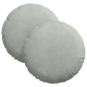 vidaXL Pol&scaron;t&aacute;ře na sedadla 2 ks samet Světle &scaron;ed&aacute; &Oslash;30 x 13 cm