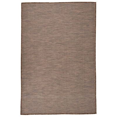 vidaXL Venkovní hladce tkaný koberec 120x170 cm hnědá