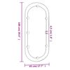 vidaXL Nástěnné zrcadlo s LED osvětlením 45 x 100 cm sklo oválné