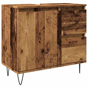 vidaXL Koupelnov&aacute; skř&iacute;ňka pod umyvadlo old wood 65x33x60 cm kompozit