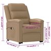 vidaXL Zvedac&iacute; mas&aacute;žn&iacute; křeslo cappuccino uměl&aacute; kůže