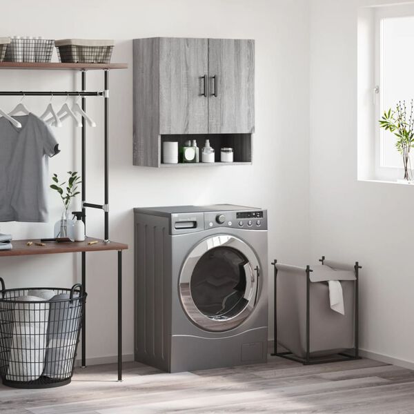 vidaXL Nástěnná skříňka šedá sonoma 60 x 31 x 70 cm kompozitní dřevo