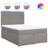 vidaXL Box spring postel s matrac&iacute; taupe 160x200 cm textil