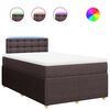 vidaXL Box spring postel s matrac&iacute; tmavě hněd&aacute; 120x200 cm textil
