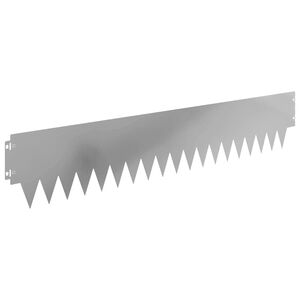 vidaXL Okraj tr&aacute;vn&iacute;ku 10 pcs 103 x 20 cm kov Stř&iacute;brn&aacute;