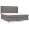 vidaXL Box spring postel s matrac&iacute; tmavě &scaron;ed&aacute; 160x200 cm textil