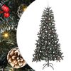 vidaXL Uměl&yacute; v&aacute;nočn&iacute; stromeček Zelen&aacute; 240 cm PVC, plast a ocel