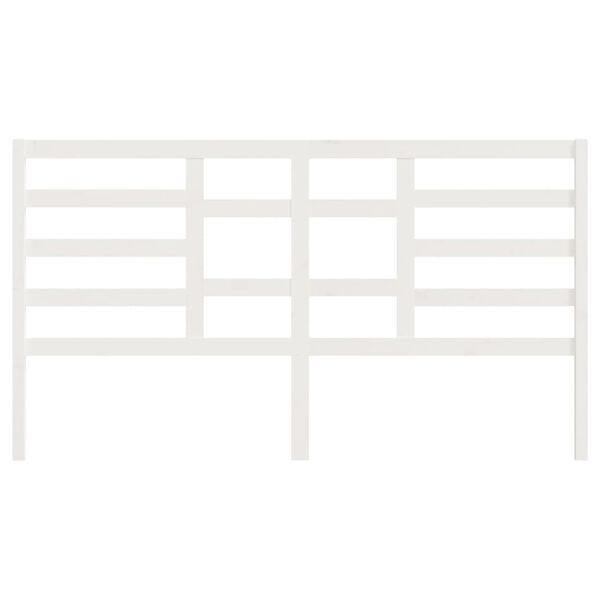 vidaXL Čelo postele b&iacute;l&eacute; 206 x 4 x 104 cm masivn&iacute; borovice