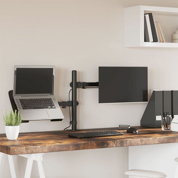 vidaXL Držák na monitor černý ocel VESA 75/100 mm