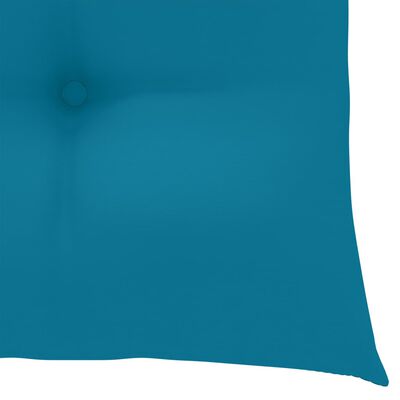 vidaXL Houpací křeslo se světle modrou poduškou masivní teak