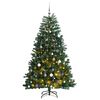 vidaXL Uměl&yacute; skl&aacute;pěc&iacute; v&aacute;nočn&iacute; stromek s 300 LED a koulemi 180 cm