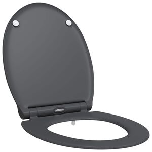vidaXL Toaletn&iacute; prkno Antracitov&aacute; 45,5 x 37,5 x 3,8 cm Duroplast