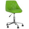 vidaXL Otočn&eacute; j&iacute;deln&iacute; židle 2 ks zelen&eacute; uměl&aacute; kůže