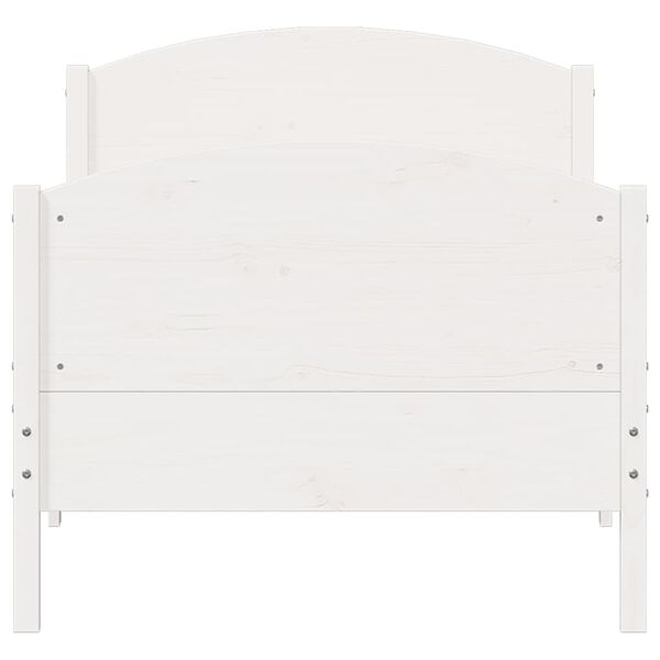 vidaXL Postel bez matrace b&iacute;l&aacute; 90 x 200 cm masivn&iacute; borovice