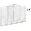 vidaXL Klenut&eacute; gabionov&eacute; ko&scaron;e 7 ks 300x30x180/200cm pozinkovan&eacute; železo