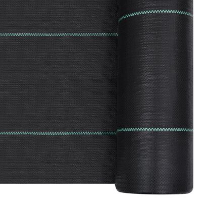 vidaXL Mulčovací textilie proti plevelu a kořenům černá 1 x 50 m PP