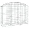 vidaXL Klenut&yacute; gabionov&yacute; ko&scaron; 150 x 50 x 100/120 cm pozinkovan&eacute; železo