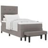 vidaXL Postel s boxspringem s čelo Taupe 100 x 200 cm textil