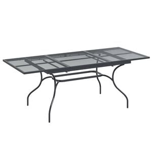 vidaXL Rozkl&aacute;dac&iacute; s&iacute;ťov&yacute; j&iacute;deln&iacute; stůl Antracitov&aacute; 212 x 90 x 76 cm