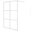 vidaXL Sprchov&aacute; z&aacute;stěna walk-in stř&iacute;brn&aacute; 140 x 195 cm čir&eacute; ESG sklo