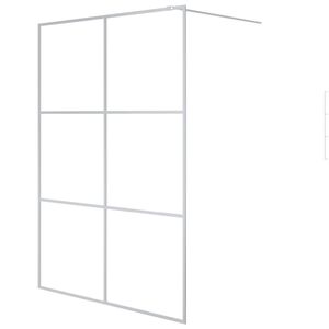 vidaXL Sprchov&aacute; z&aacute;stěna walk-in stř&iacute;brn&aacute; 140 x 195 cm čir&eacute; ESG sklo