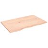 vidaXL Koupelnov&aacute; deska 80 x 50 x 2 cm neo&scaron;etřen&eacute; masivn&iacute; dřevo