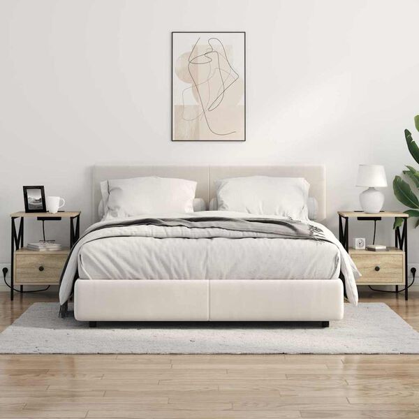 vidaXL Nočn&iacute; skř&iacute;ňka Sonoma dub 41,5 x 40,5 x 55 cm kompozitn&iacute; dřevo